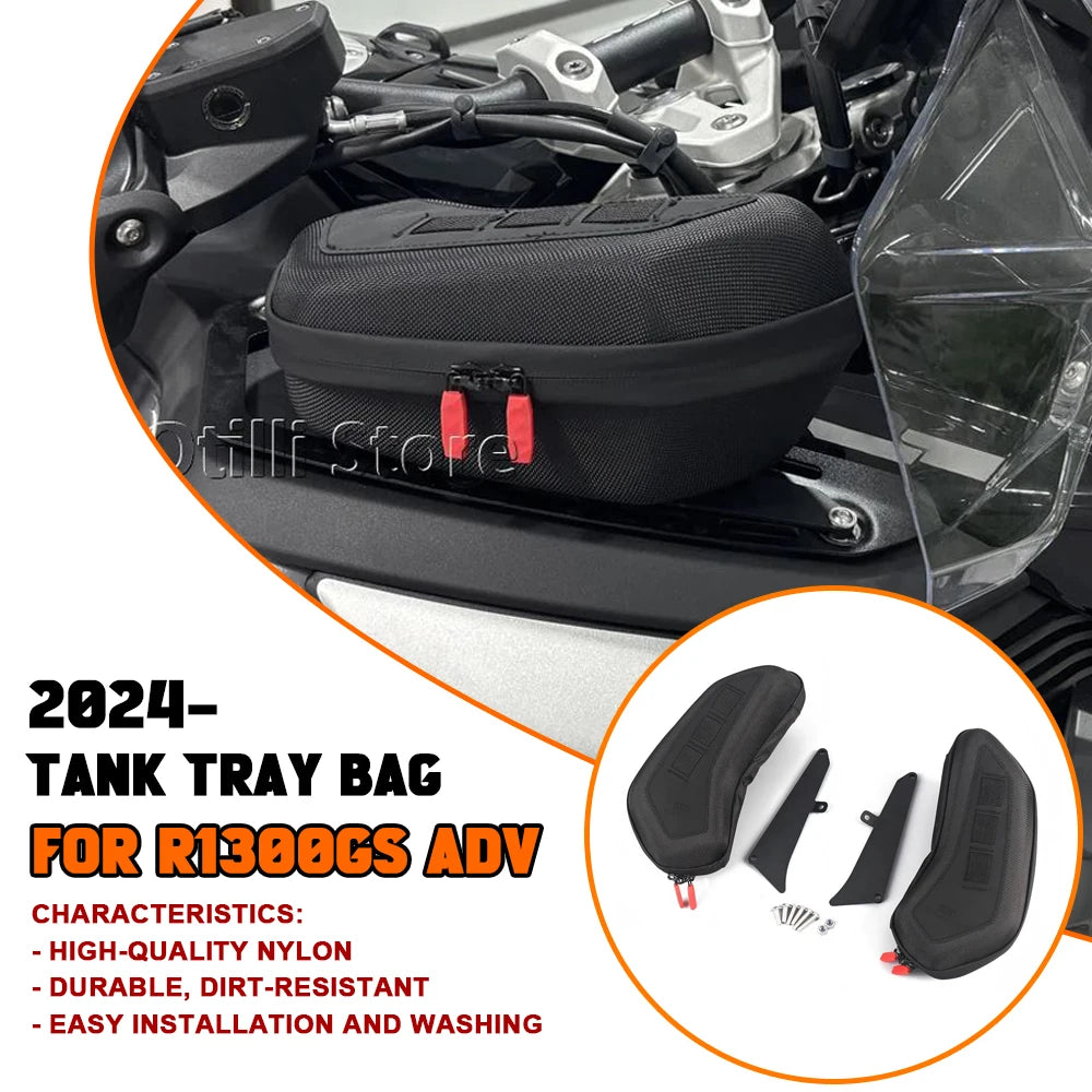 2025+ FOR BMW R 1300 GS ADVENTURE Tank Tray Bags R1300GS ADV Fuel Tank Rack Side Bag Tank Shelve Bag R1300GSA Storage Tool Bags