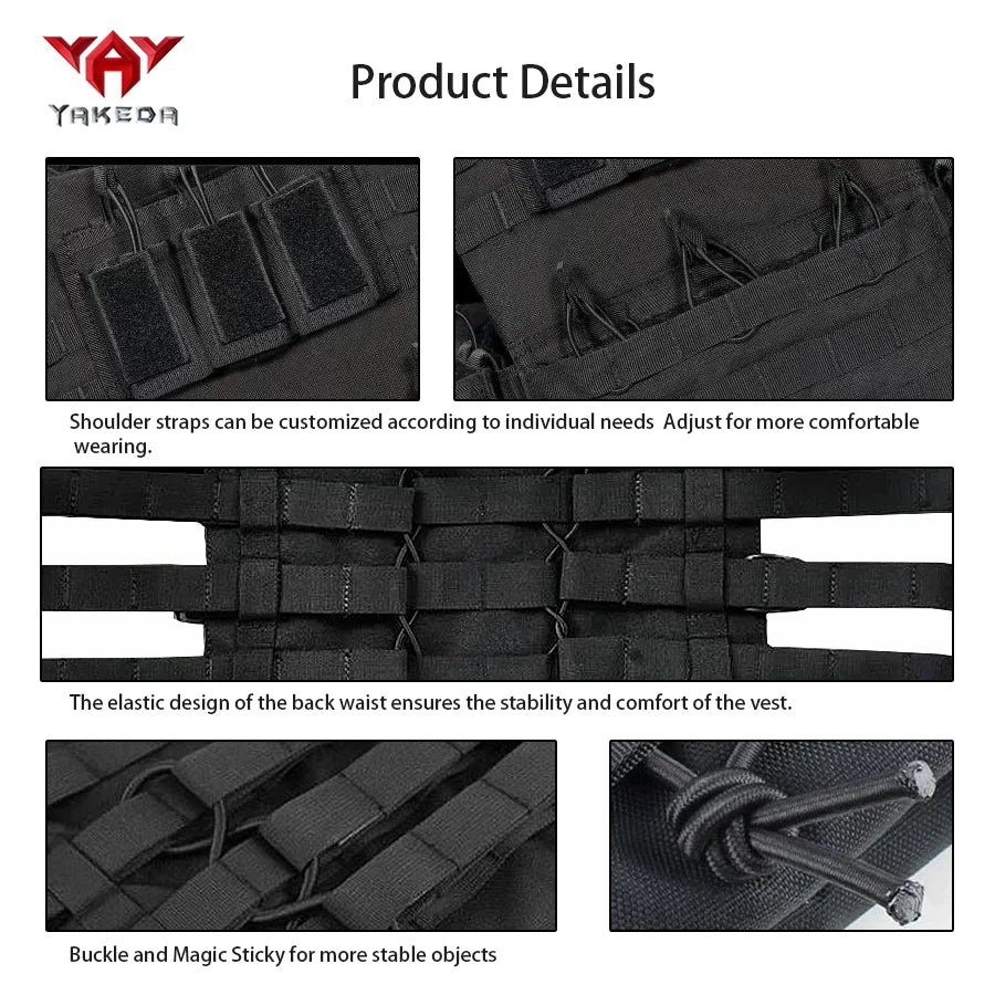YAKEDA Adjustable Multifunctional Hunting Vest Suitable for Outdoor Activities