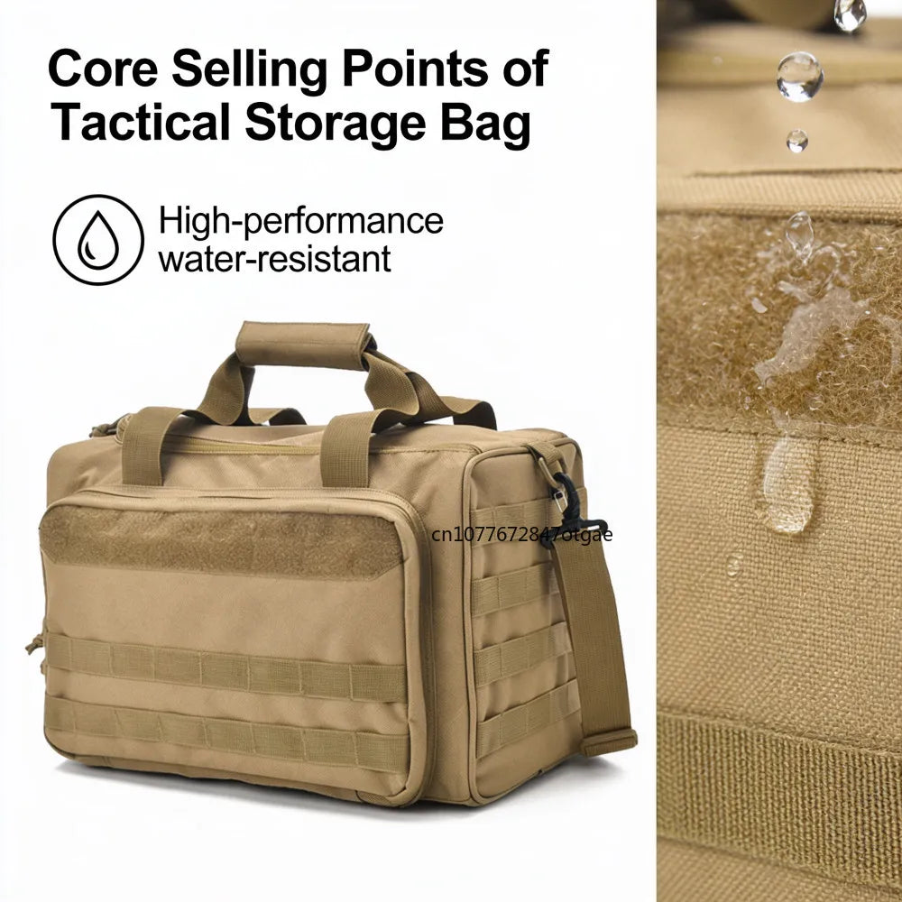 Gun Range Storage Bag Outdoor Hunting Accessory Nylon Gun Tactical Case Bags Pistol Tool Shoulder Pack Sniper Black