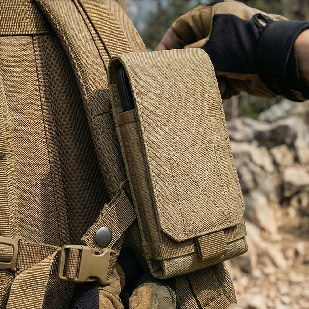 MOLLE Tactical Phone Pouch Outdoor Universal Smartphone Pouch 600D Nylon Belt Waist Bag for Hunting Travel Hiking