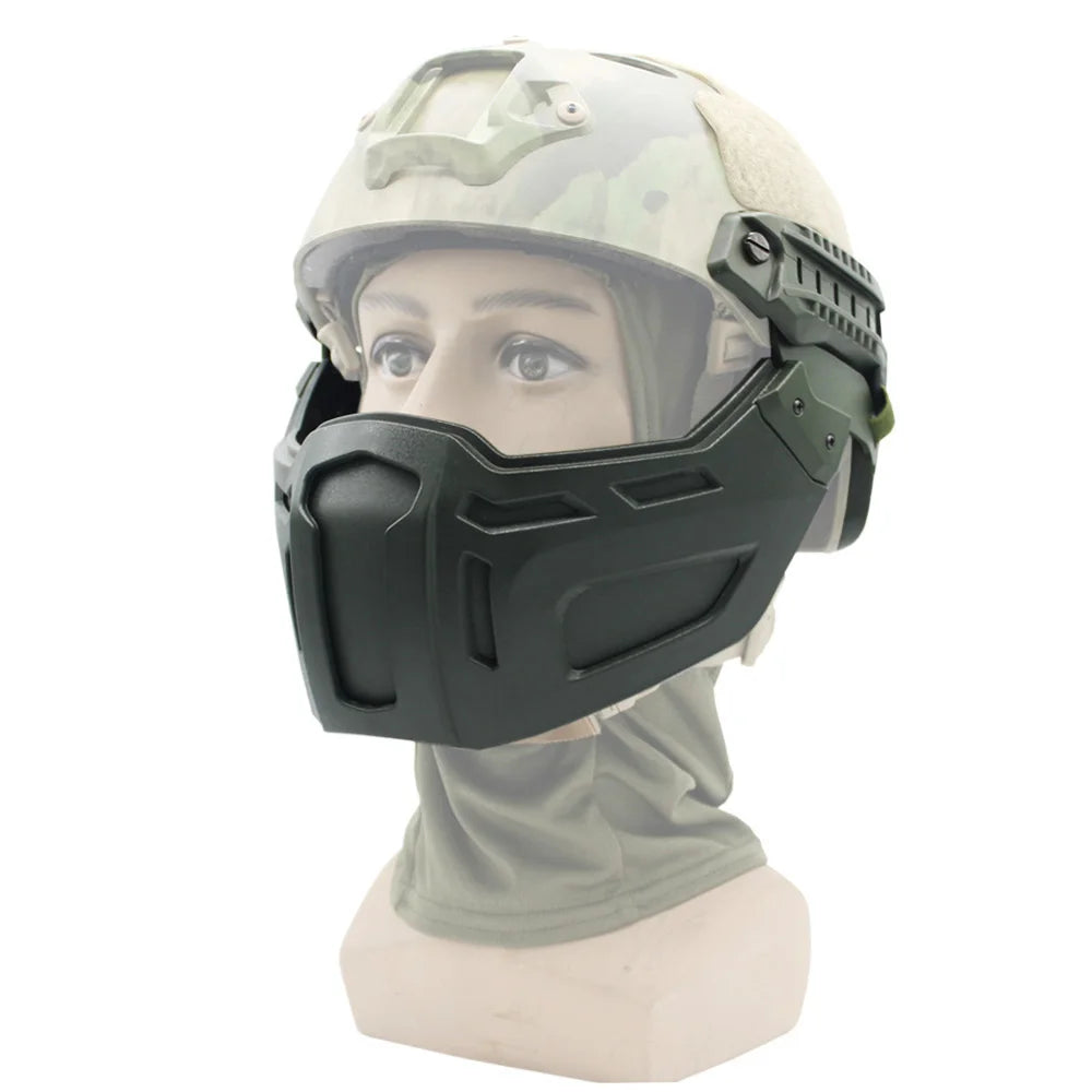 VULPO Tactical Helmet Half Face Mask Hunting Airsoft CS Game Paintball Mask For FAST Helmet Gear