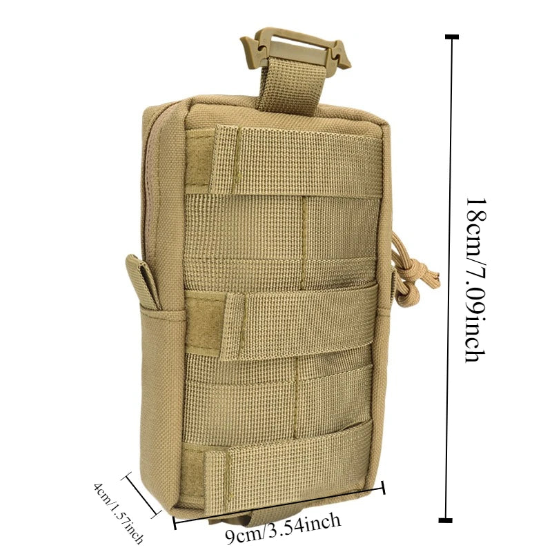 Molle Backpack Strap Bag Phone Holder Outdoor Sport Running Emergency Accessories Hunting EDC Tool Waist Pouch