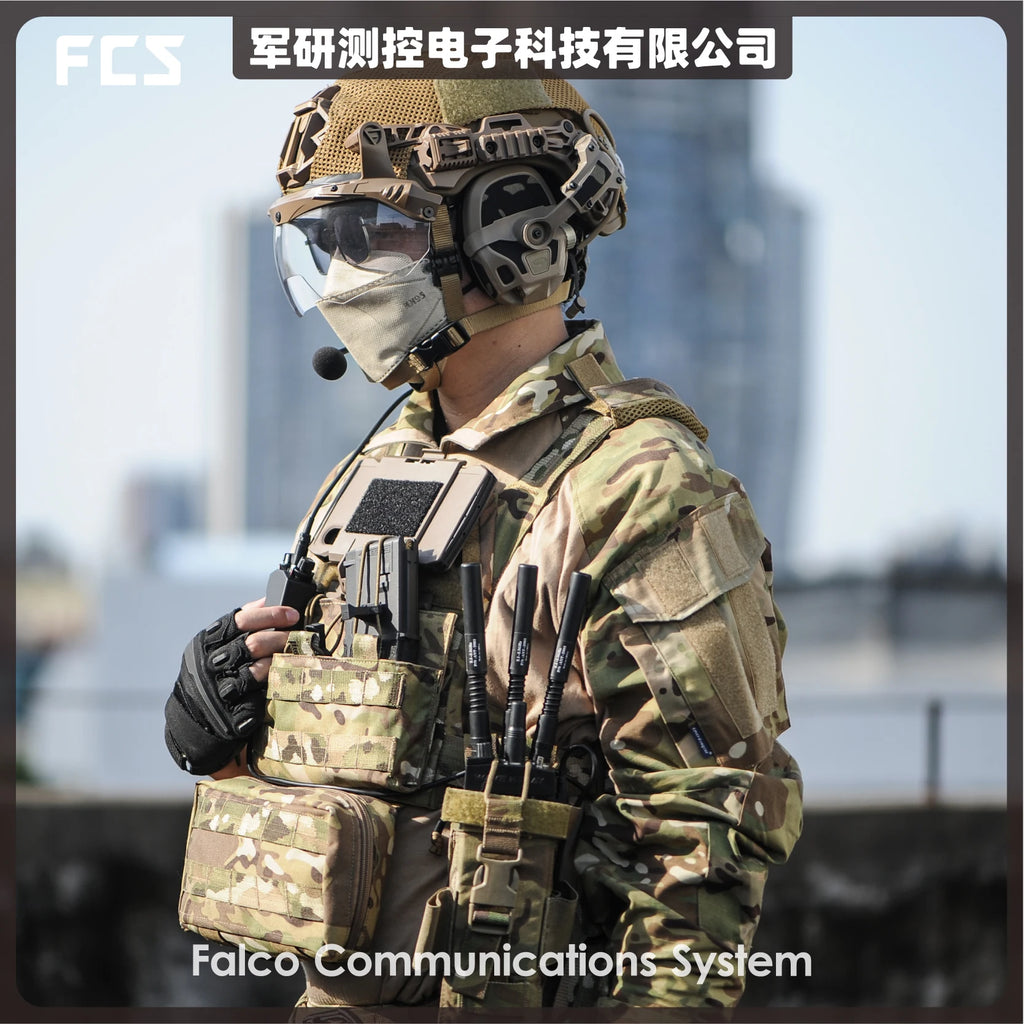 FCS-TACTICAL MPU5 Radio Dummy Model DIY Walkie-Talkie Case for Outdoor Airsoft Wargame Military Fans