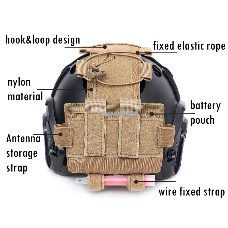 Airsoft Helmet Battery Pouch MK2 Battery Carrier Bag Tactical Helmets Counterweight Pack Balance Weight Bag Helmets Accessories