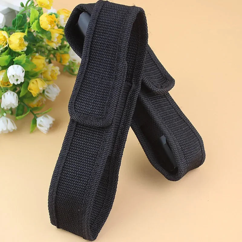 Nylon Waist Belt Hunting Bag Tactical 360 Degrees Rotatable Flashlight Pouch for Outdoor Hunting Camping Hiking