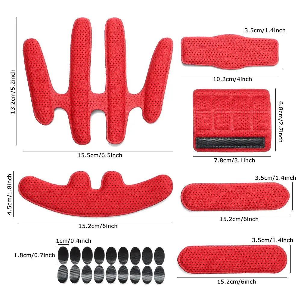 1set Motorcycle Bicycle Sponge Universal Protection Pad Helmet Inner Padding Kits Foam Pads Set Replacement