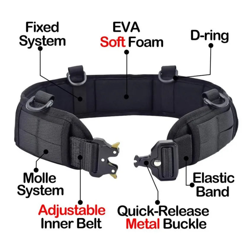Belt Set MOLLE Belt Slim Tactical Belt APF Tool Kit Adjustable Clothing Set