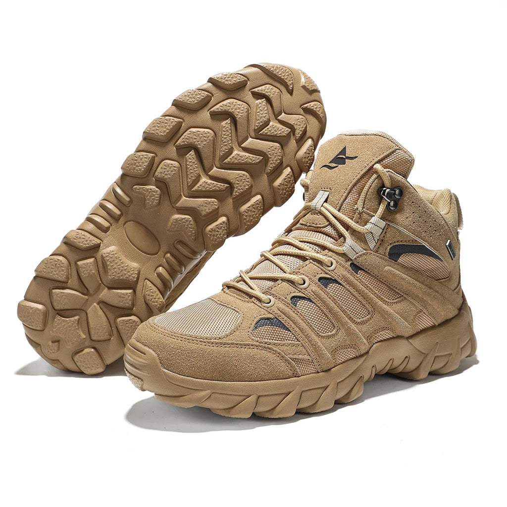 Men's Desert Boots Men Ankle Boots Male Outdoor Hiking Shoes Tactical Boots Big Size 40-46 Work Safety Shoes Motocycle Boots New