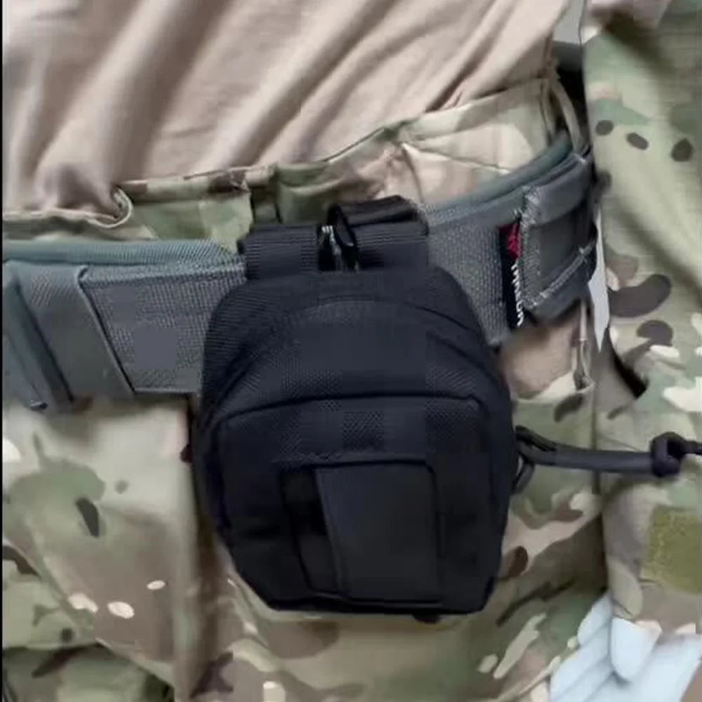 Tactical MOLLE Disposable Glove Bag Nylon Duty Belt Pouch EMT Medical Organizer Outdoor Hunting Waist Belt Accessory Pouch