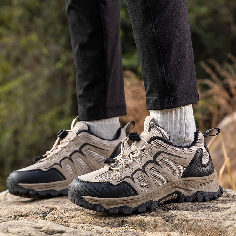 Brand Hiking Shoes Men Mesh Breathable Travel Shoe Outdoor Waterproof Hunting Fishing Shoes Mountain Off-Road Riding Sports Shoe