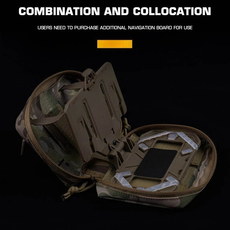 Tactical Folding Navigation Board Pouch Dustproof Plate Carrier Mobile Phone Rack Bag Outdoor Hunting Airsoft Protective Pack
