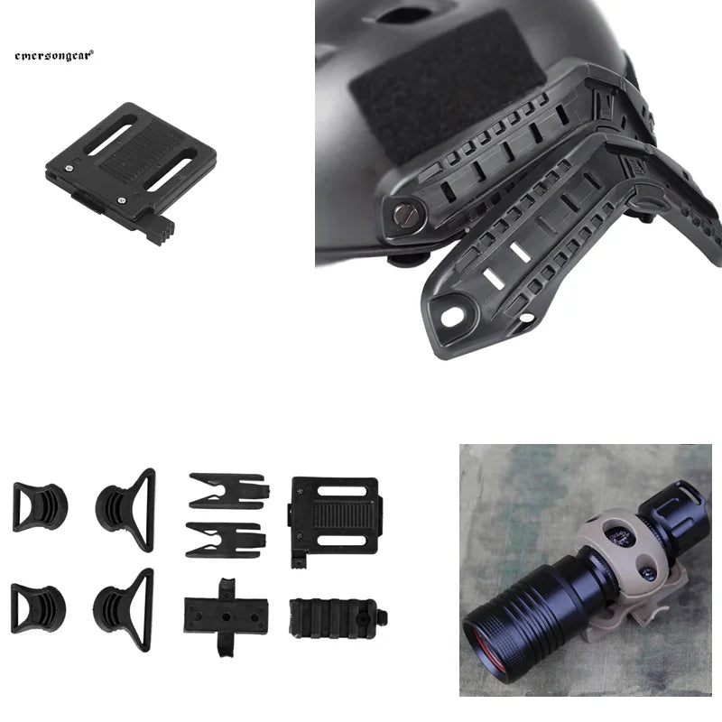 HOT Fast Helmet Goggle Swivel Clips Set for Helmet Side Rails Wargame Paintball Airsoft Tactical Combat Mount Helmet Accessory