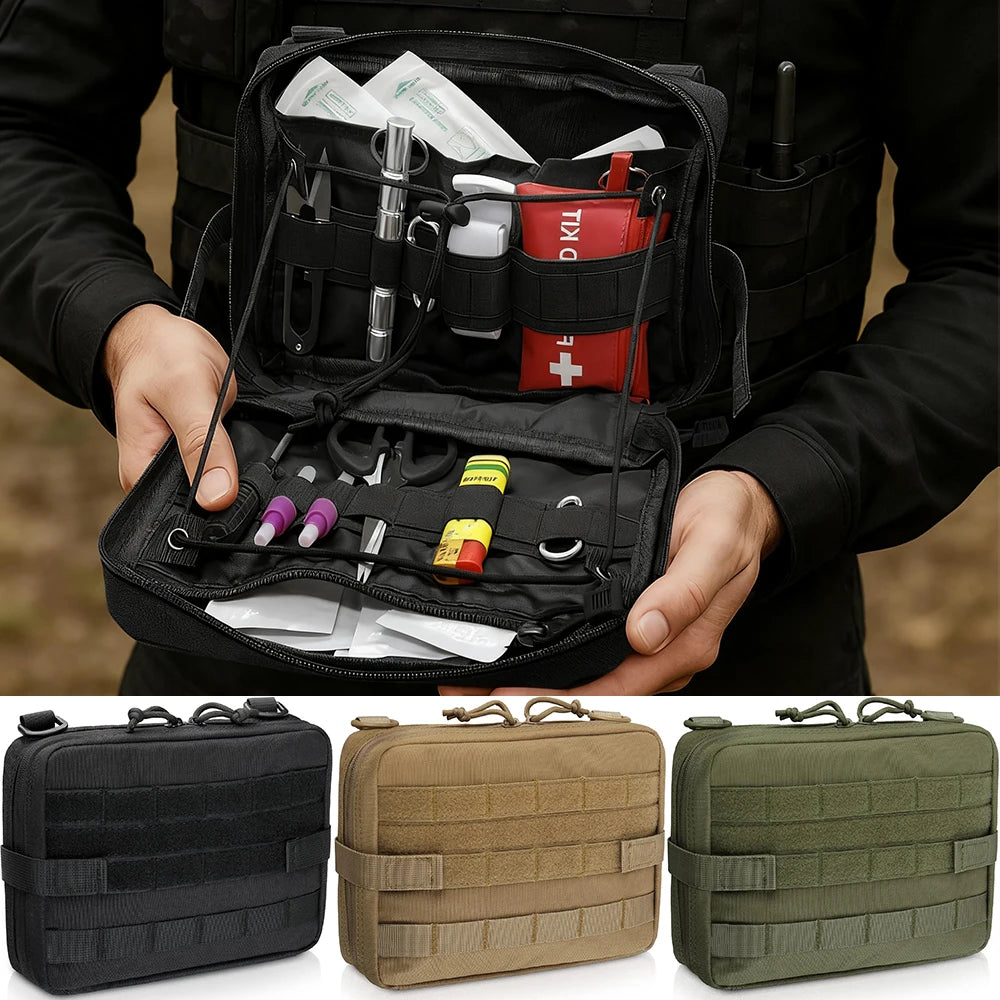 Tactical Molle Pouch EDC Admin Pouch 1000D Modular Utility Tool Pouch Organizer Medical Bag Hunting Backpack Attachment Pack