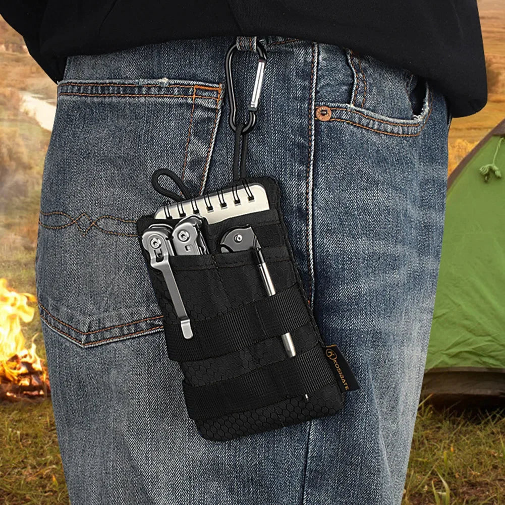 Tactical EDC Tool Bag Card Key Belt Waist Pack Pocket Mini Waist Fanny Bag Hiking Hunting Camping Outdoor Coin Purse Wallet