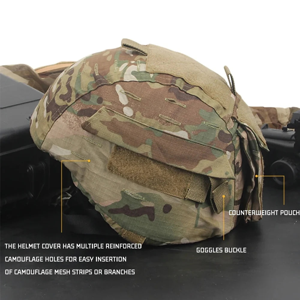 MICH 2000 Tactical Helmet Cover Airsoft Helmet Cover Accessories for Ver2 ACH Helmet Hunting Paintball Shooting Helmet Cloth