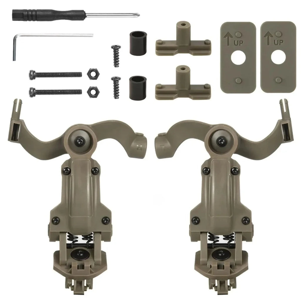 Tactical Headset Bracket Rail Mount Kit ARC Helmet Rail Adapter For OPS Core ARC and Team Wendy M-LOK Rails Headphone Brackets