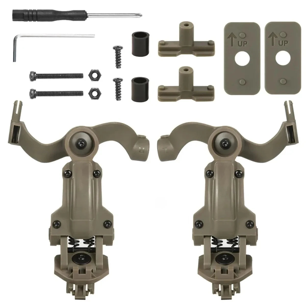 Tactical Headset Bracket Rail Mount Kit ARC Helmet Rail Adapter For OPS Core ARC and Team Wendy M-LOK Rails Headphone Brackets