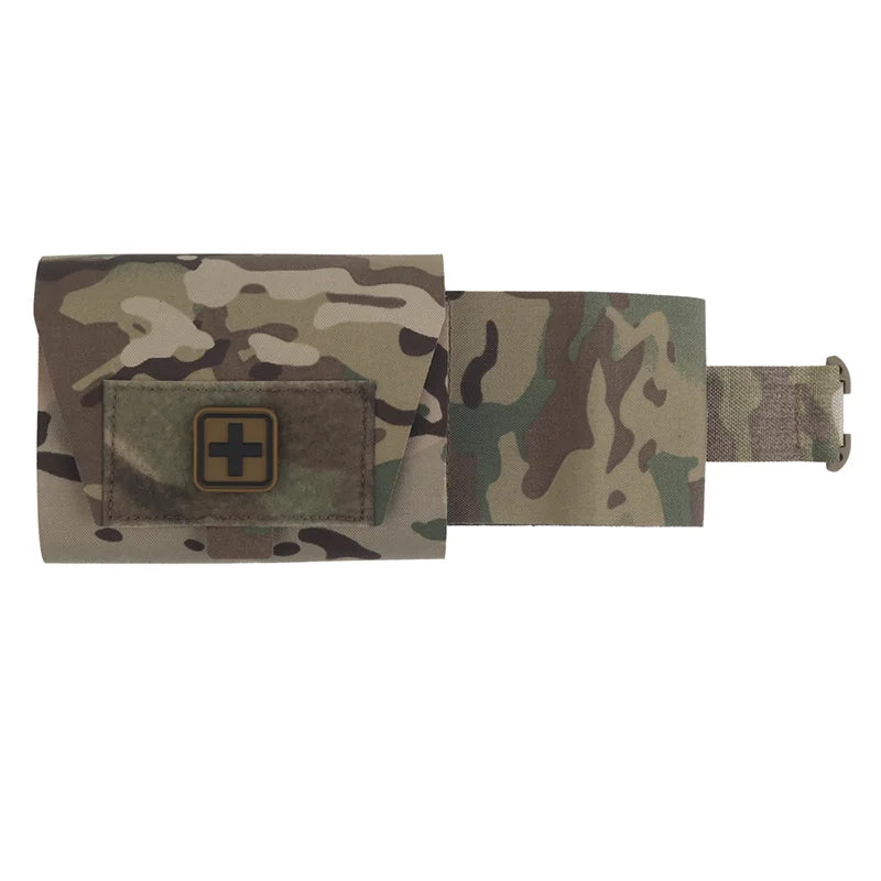 Compact Camo MOLLE First Aid Kit Quick Detach Pull Handle Lightweight Emergency Medical Pouch for Outdoor Survival Essentials