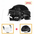 New Tactical Helmet Face Mask Sets Kids MICH2000 Airsoft Fast MH Helmet CS Game Lightweight Adjustable Protect Equipment