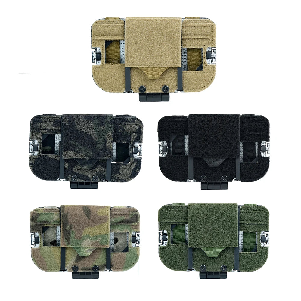 BOOIU Carbon Fiber MOLLE Foldable Navigation Board Tactical Vest Chest Phone Holder Mount Airsoft Hunting Outdoor Gear