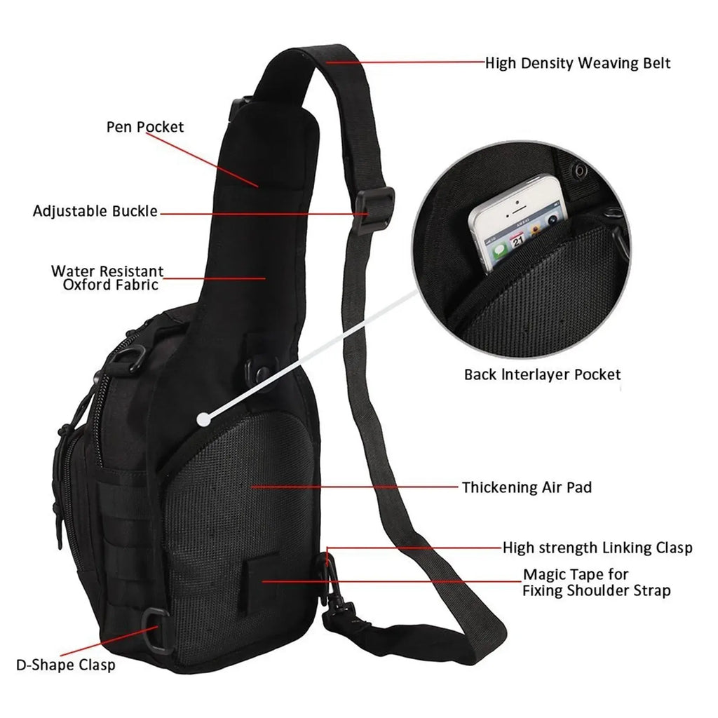 Chest Bag Tactical Sling Bag Crossbody Bags Outdoor Military Sport Travel Shoulder Bag For Men Women Hiking Camping Equipment