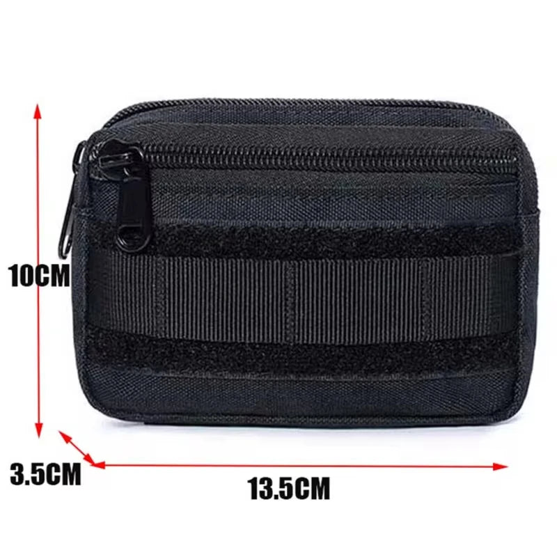 Men's Double Layer EDC MOLLE Pouch, Waist Belt Bag Fanny Pack for Outdoor Hiking & Camping Accessories