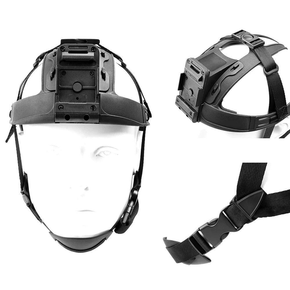 Tactical Adjustable Soft Head Band with NVG Standard Mount Shroud Adapter for Night Vision GoPro Action Camera Helemet Accessory