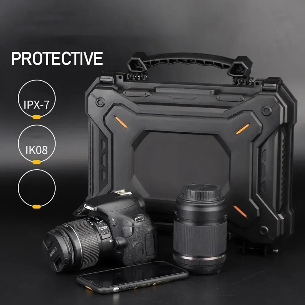 Tactical Pistol Case for GL Hard Shell Box with Padded Foam Lining for Outdoor Hunting Shooting Storage Safety Lock Boxes