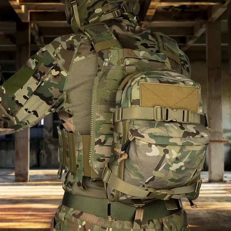Tactical Hydration Backpack Combat Training Assault Molle Bag Outdoor Hunting Vest Back Plate Carrier Water Bag