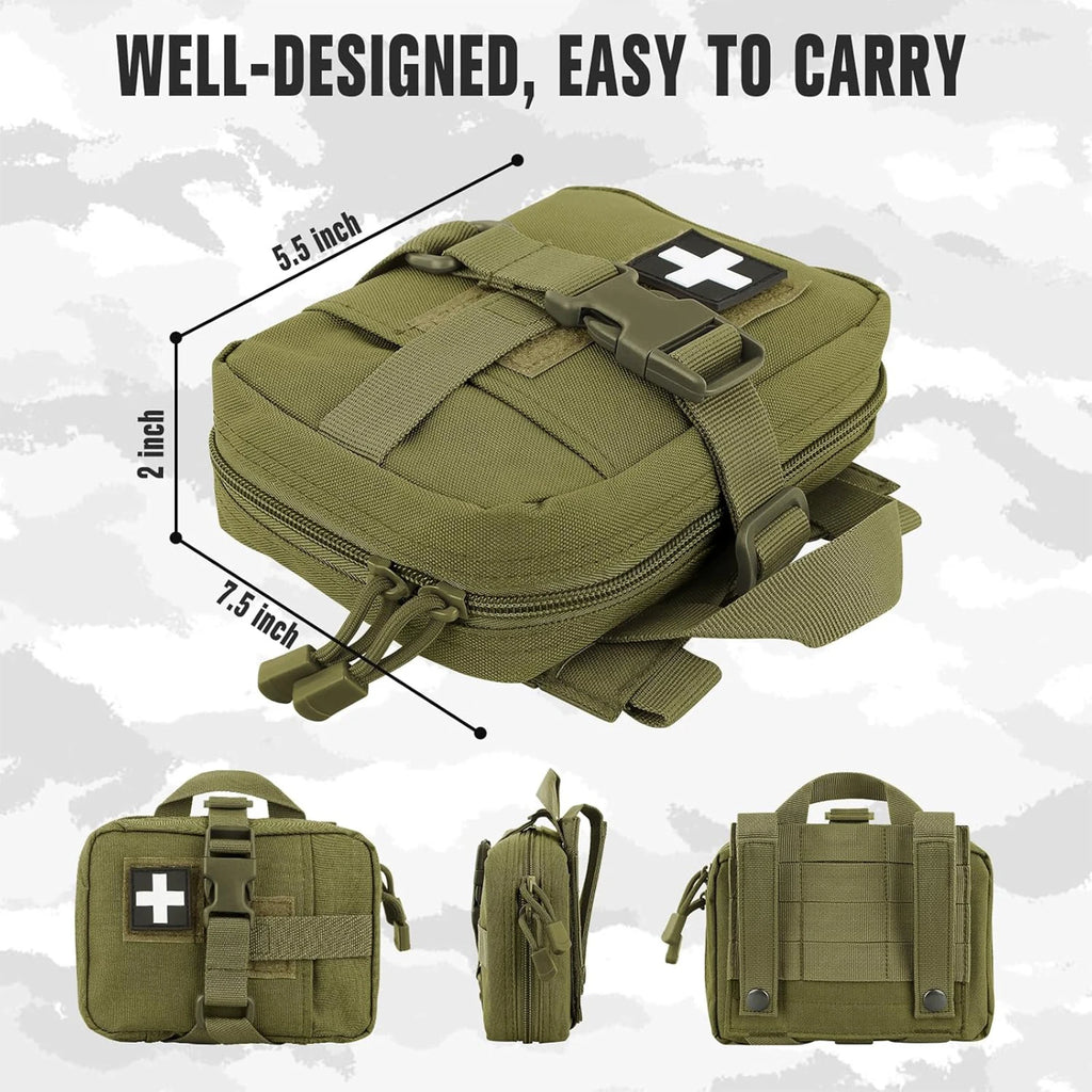 Tactical EMT Pouch, Upgrade Tear-Away First Aid Kit Tactical Small Belt First Aid Pouch Molle Medical Pouches for Travel,Outdoor