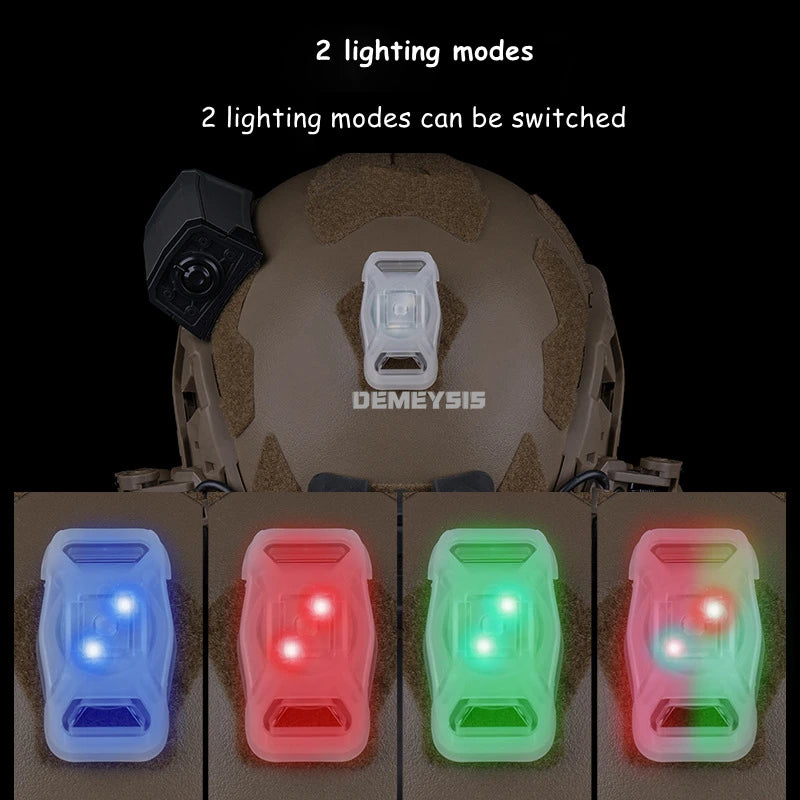 Tactical Helmet NANO Signal Light 2 Modes LED Flashlight Outdoor Hunting Shooting Combat Safety Flashing Survival Signal Lights