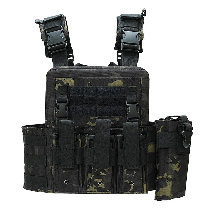 Triple equipment bag MOLLE security duty uniform, detachable hunting vest