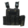 Triple equipment bag MOLLE security duty uniform, detachable hunting vest
