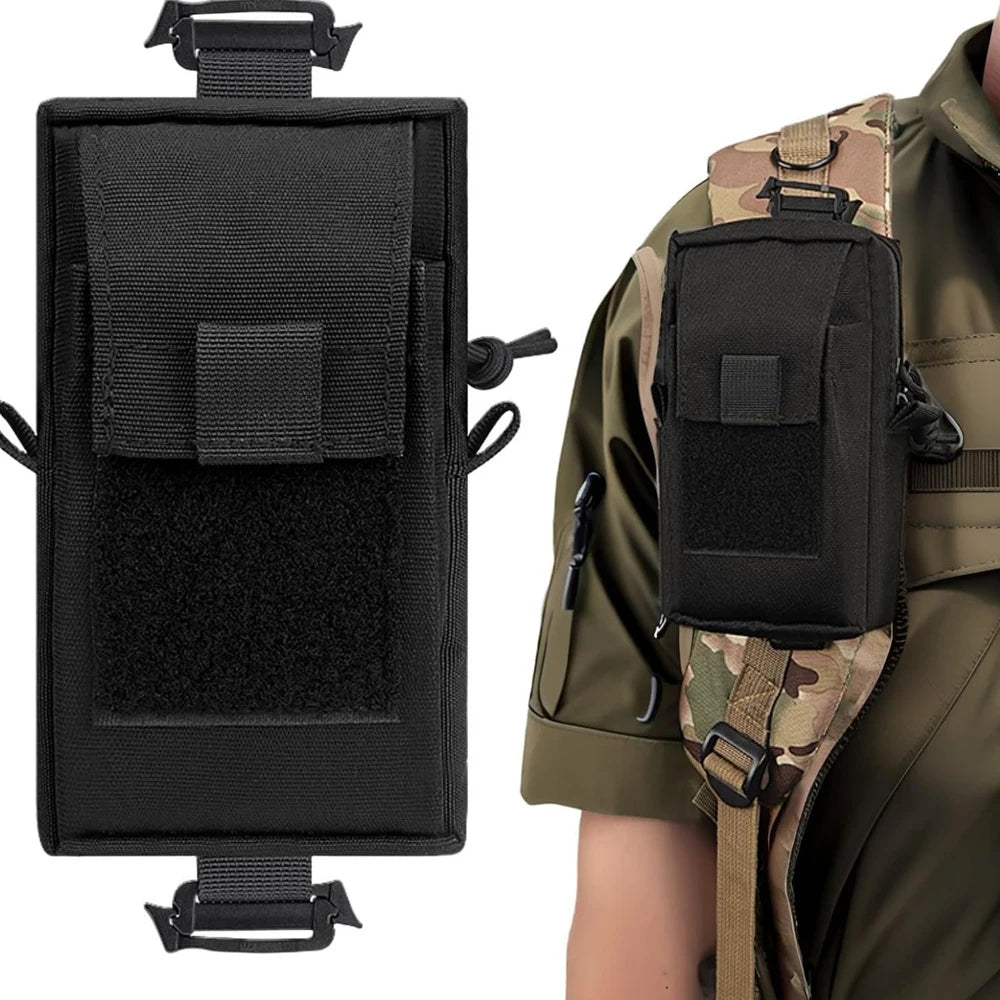 Tactical MOLLE Shoulder Strap Pouch Backpack Accessory Phone Pouch Outdoor Accessory Pouch