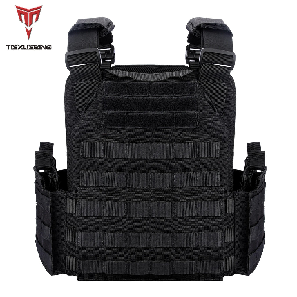 Tiexuebing 1000D Plate Carrier 6094Tactical Vest Outdoor Hunting Protective Adjustable Molle Vest for Airsoft Combat Accessories