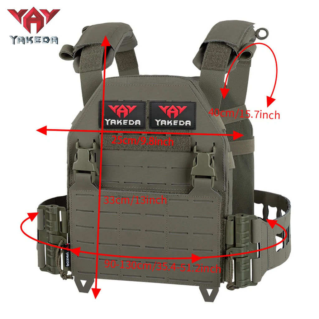 YAKEDA waist strap quick release buckle multifunctional hunting vest replaceable equipment bag shoulder strap adjustable