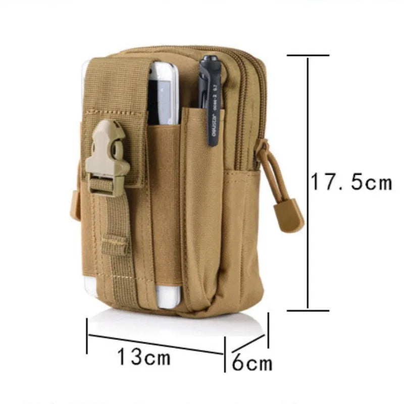 Waist Pouch Outdoor Hunting Camping Men EDC Tool Bag Utility Gadget Organizer Vest Pack Purse Mobile Phone Case