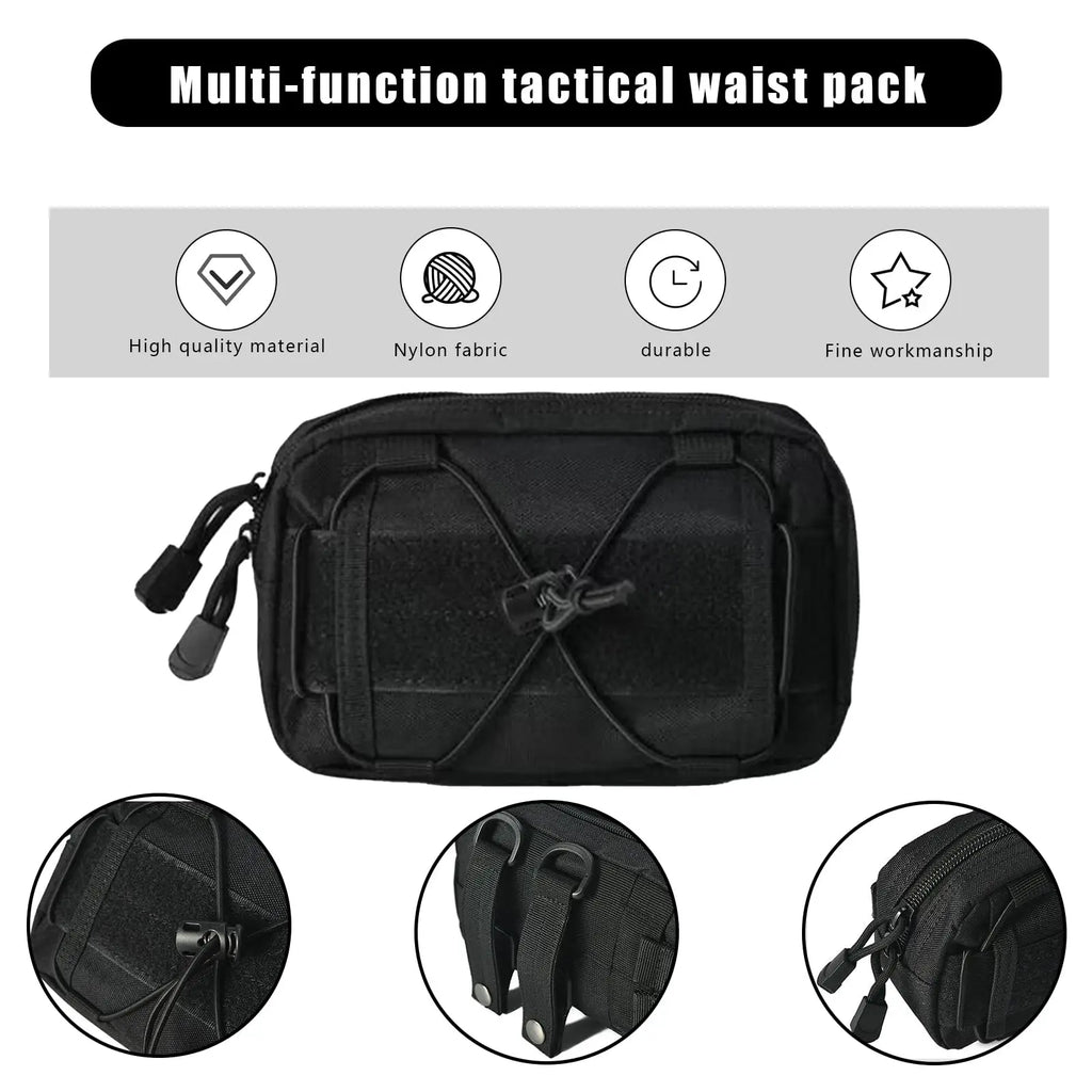 Tactical Molle Horizontal Admin Pouch Compact 1000D Utility EDC Tool Bag