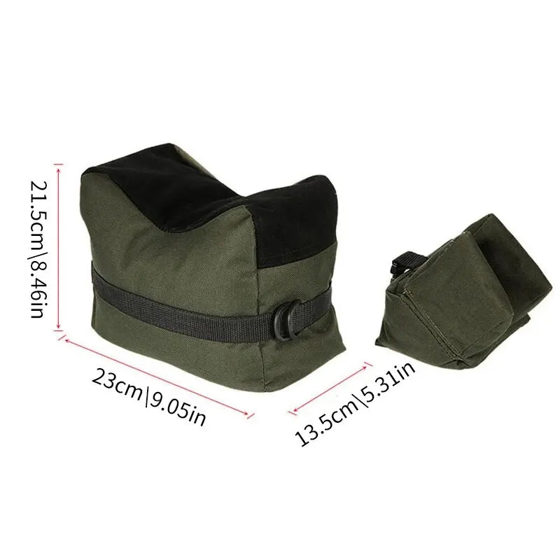 Tactical Rifle Support Bag - Front and Rear Sandbag for Improved Accuracy and Stability During Hunting and Target Shooting