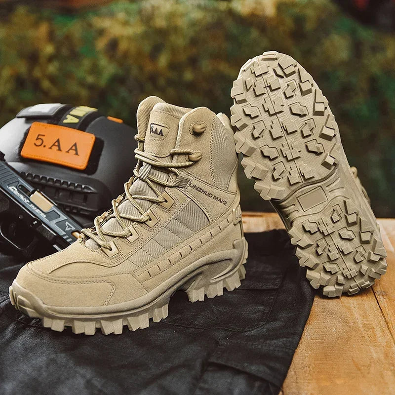 2024 New Arrivals Desert Combat Boots Men Breathable Work Safty Shoes Hunting Boots For Men Tactical Boots For With Side Zipper