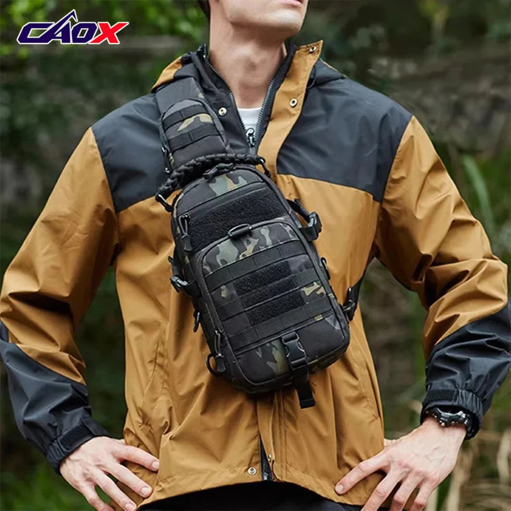 Camping Chest Bag Tactical Backpack for Men Sport Shoulder Outdoor Hiking Climbing Cycling Fishing Travel MOLLE Sling Fanny Pack