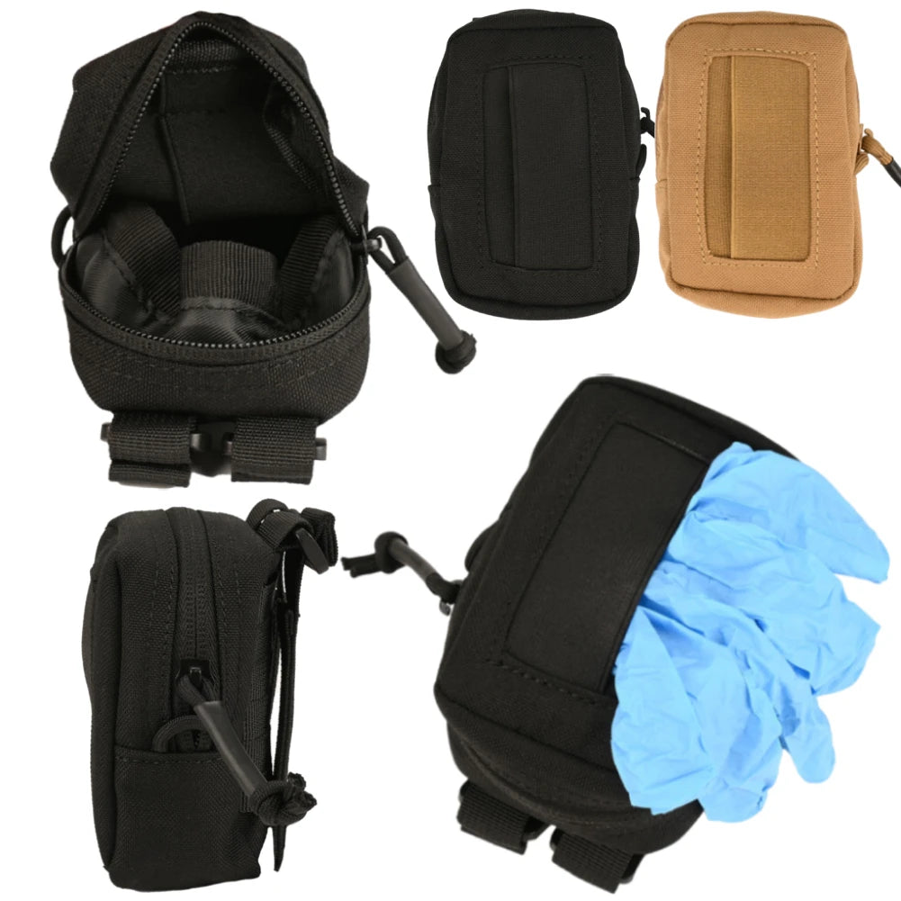 Sports Training Gloves Bag Disposable Glove Pouch Nylon Duty Belt Gloves Pouch EMT Bag Lightweight Outdoor Accessories Bag