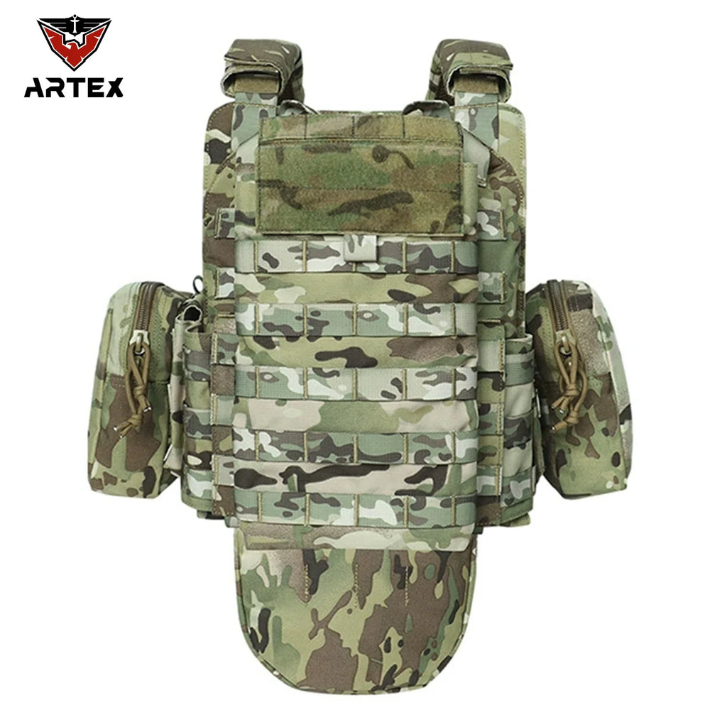 Waist and shoulder quick release buckle expansion bag size, large vest with breathable mesh on the inside, hunting vest