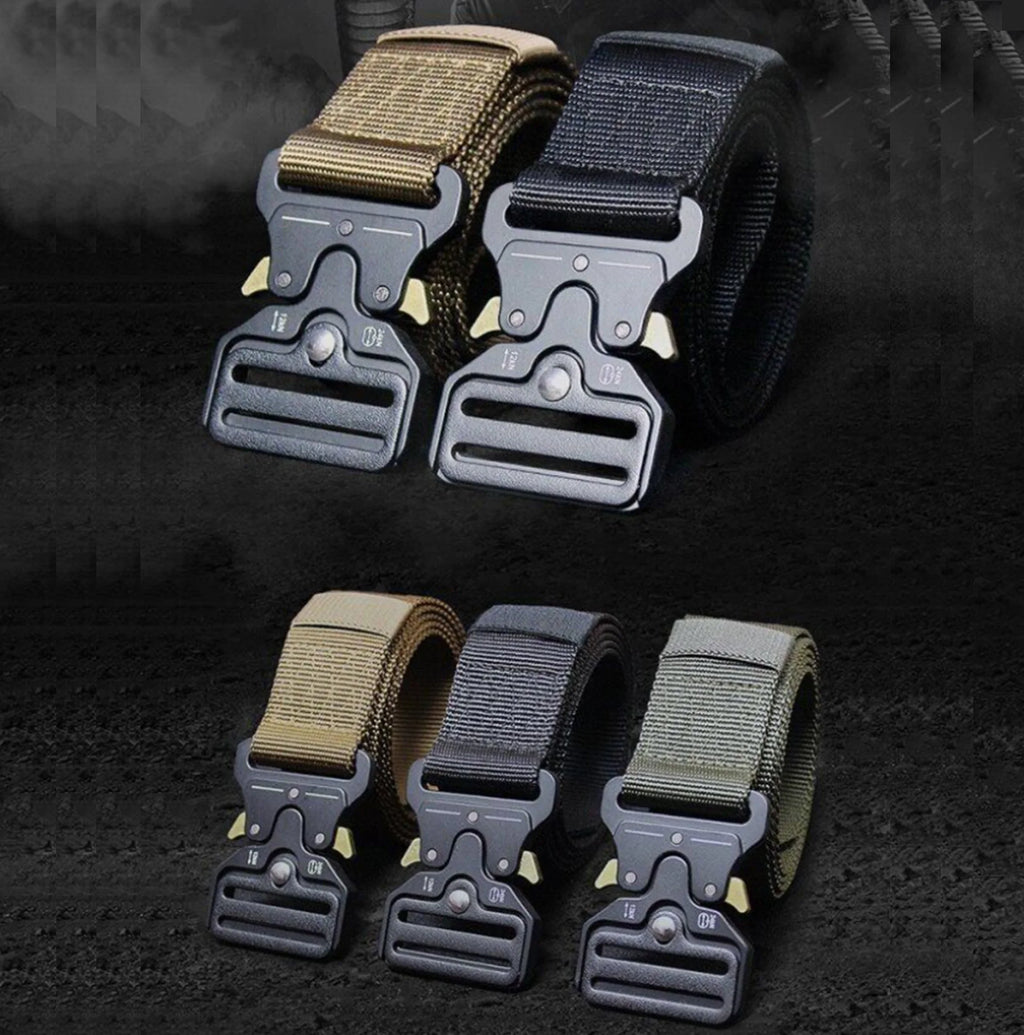 Alloy  Belt Quick Release Tactical Military Style Waistband Durable Breathable Adjustable Heavy Duty Work Outdoor Men's Women's
