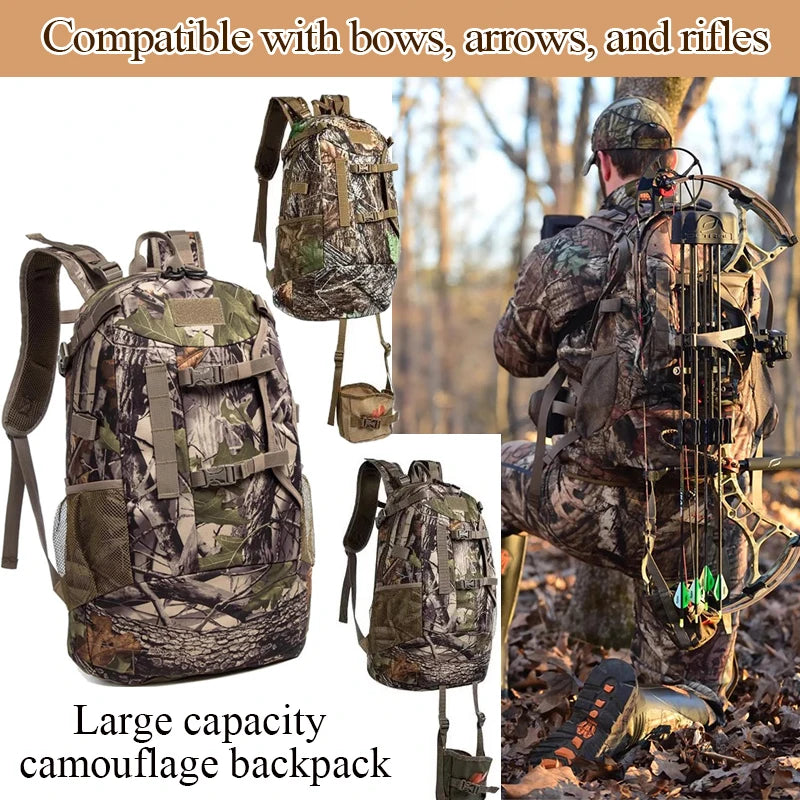 Camouflage Bag, Large Capacity, Waterproof Hunting Rifle, Composite Bow Bag, Multifunctional Hunting Backpack