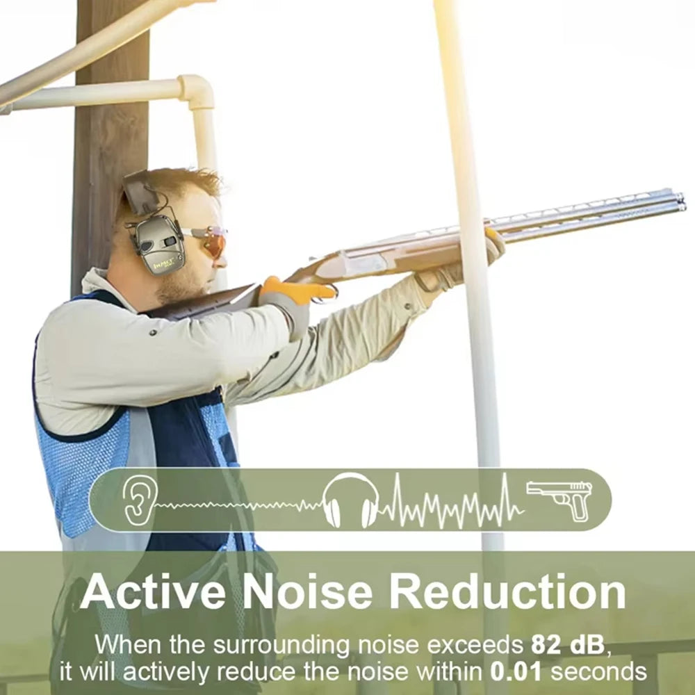 Outdoor Tactical Electronic Shooting Earmuff Gun Range Anti-noise Headset Impact Sound Amplification Hearing protector