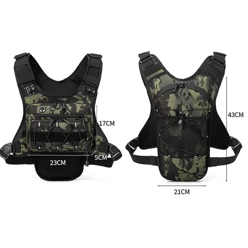 Running Chest Pack Hydration Vest For Cycling Hiking Bicycle Race Marathon Bag Men Women Sports Tactical Pouch Camping Backpack