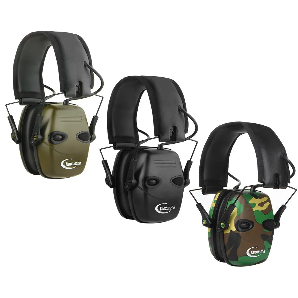 Electronic Shooting Earmuff Case Anti-noise Headphone Sound Amplification Hearing Protection Headset Foldable Earmuffs
