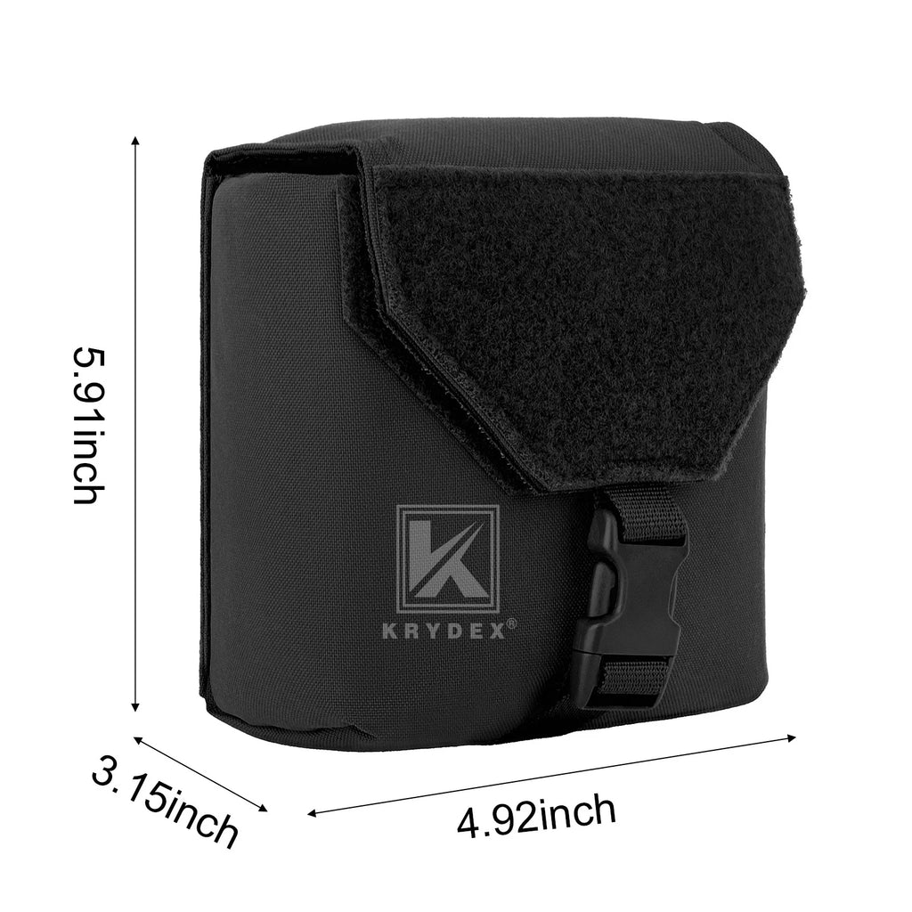 KRYDEX Tactical NVG Pouch MOLLE Night Vision Bag with Inner Padded Goggle Carrying Case Airsoft Accessories For NVG14 NVG15 Gear