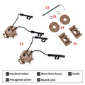 Tactic Fast Rail Mounts Adapter Headset Bracket headphone Holder Set Shooting Helmet ARC Rail Adapter sordin